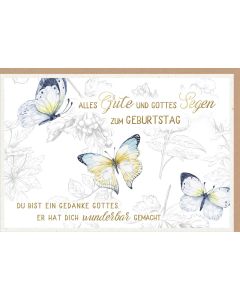 Faltkarte 'Alles Gute und Gottes Segen zum Geburtstag'