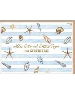 Faltkarte 'Alles Gute und Gottes Segen zum Geburstag' 1x