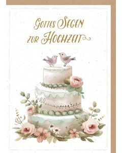 Faltkarte 'Gottes Segen zur Hochzeit' 1x