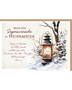 Faltkarte 'Herzliche Segenswünsche zu Weihnachten' 1x