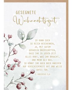 Faltkarte 'Gesegnete Weihnachtszeit' 1x