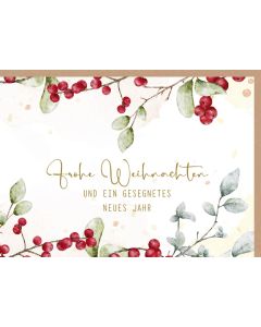 Faltkarte 'Frohe Weihnachten und ein gesegnetes neues Jahr'