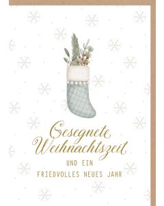 Faltkarte 'Gesegnete Weihnachtszeit und ein friedvolles neue