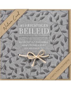 Faltkarte 'Aufrichtiges Beileid'