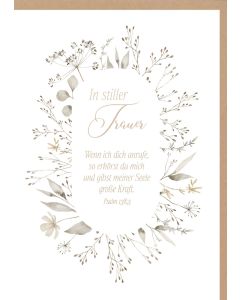 Faltkarte 'In stiller Trauer' 1X