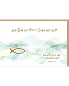 Faltkarte 'Alles Gute und Gottes Segen' Einsegnung/Biblische