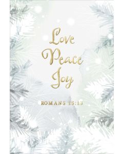 Postkarte Love Peace Joy (10 Ex.)