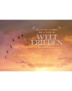 Postkarte 'Ehre sei Gott' 12x