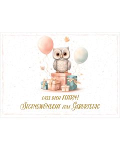 Postkarte 'Lass dich Feiern! Segenswünsche zum Geburtstag'