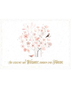 Postkarte 'Sei gesegnet mit Weisheit, Frieden und Freude.'