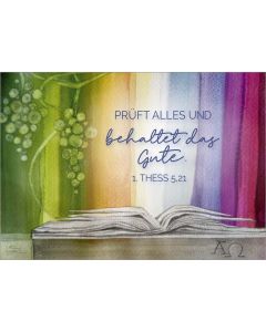 Poster A4 'Prüft alles und behaltet das Gute.