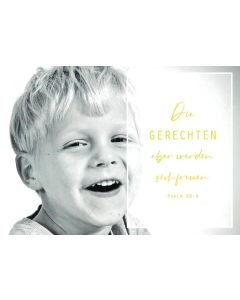 Postkarte 'Die Gerechten aber werden sich freuen. Psalm 68,4