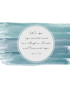 Postkarte 'Wer aber auf mich hört, wird ohne Angst in Friede