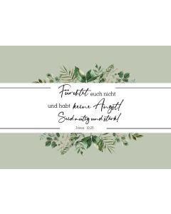 Postkarte 'Fürchtet euch nicht und habt keine Angs! Seid mut