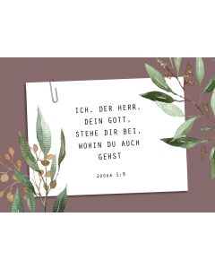 Postkarte 'ICH DER HERR, DEIN GOTT, STEHE DIR BEI, WOHIN DU