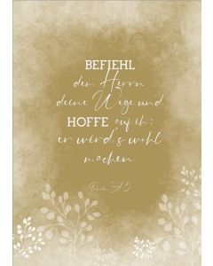 Postkarte 'Befiehl dem Herrn deine Wege und hoffe auf ihn 1ex