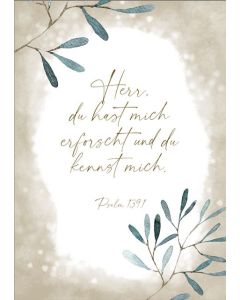 Postkarte 'Herr, du hast mich erforscht und du kennst mich.
