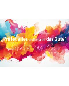 Postkarte 10 Ex. 'Prüfet alles und behaltet das Gute'