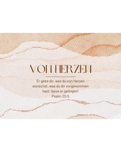 Postkarte 'Von Herzen'