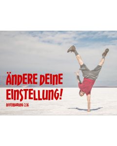 Postkarte 'Ändere deine Einstellung!'