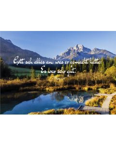 Postkarte 'Gott sah alles an, was er gemacht hatte: Es war s