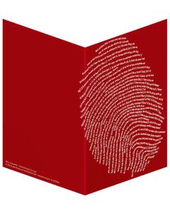 Faltkarte "Einzigartig, rot" - 5er Serie